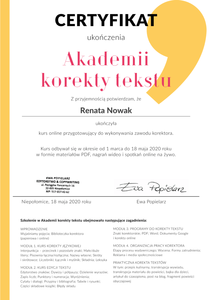 Redakcja i korekta tekstów